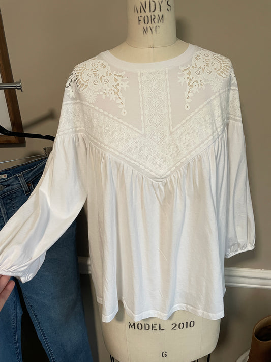 White Zara Top - Medium