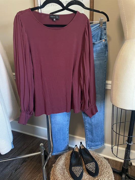 Burgundy Blouse - XLarge